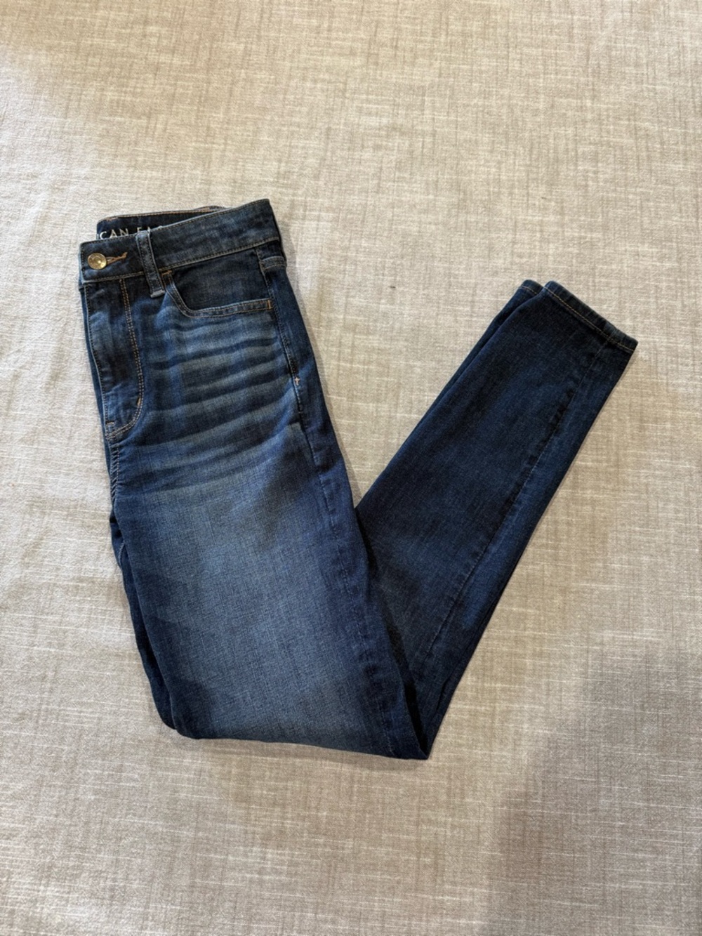 American Eagle Outfitters Dark Indigo High-Rise Jeans